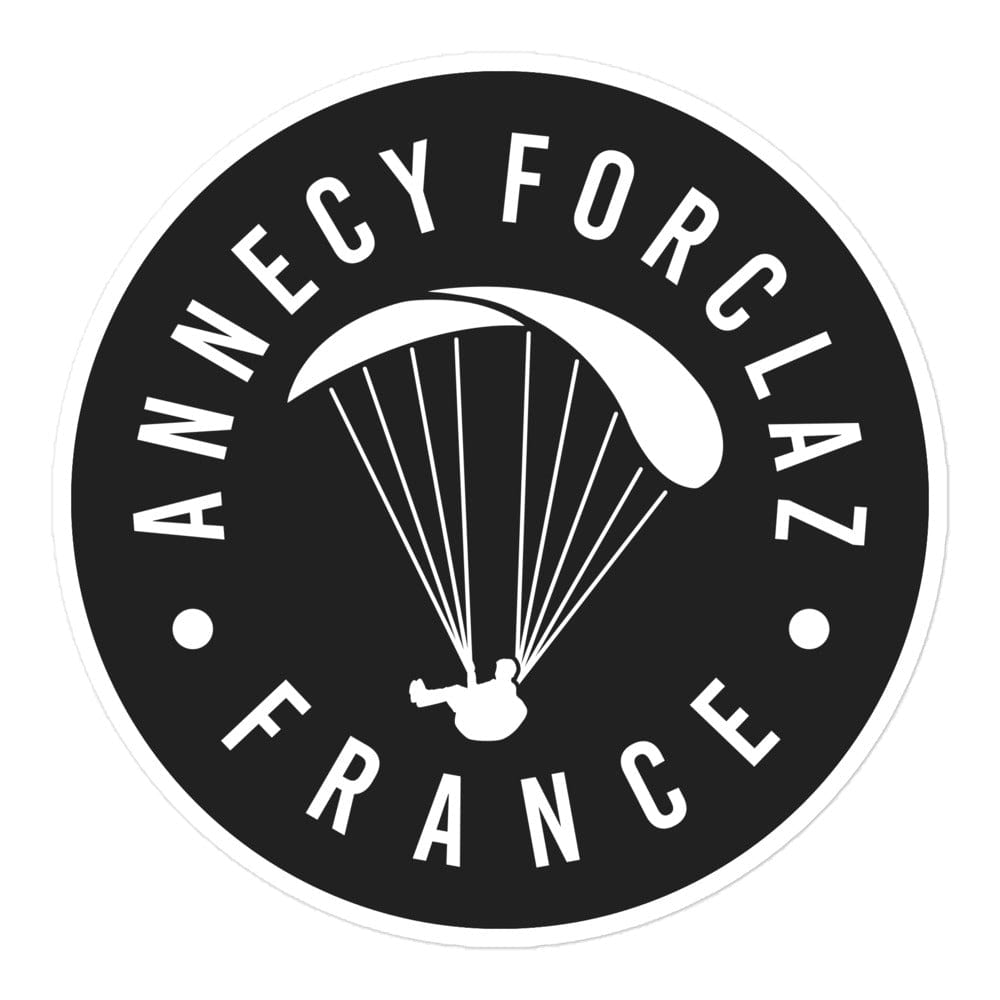 Launch & Flight Co. 5.5″×5.5″ Annecy | Alpine Nights – Black Vinyl Sticker