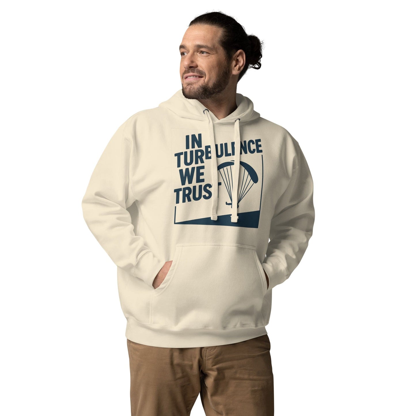 LAUNCH & FLIGHT CO. Bone / S In Turbulence We Trust Hoodie | Because Smooth Air’s Overrated