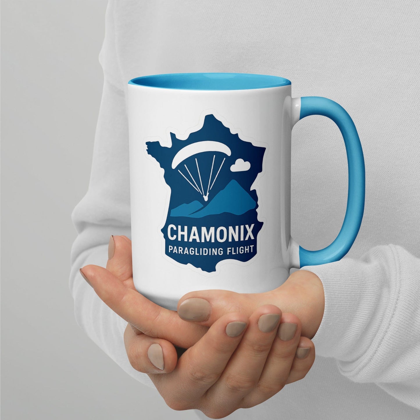LAUNCH & FLIGHT CO. Chamonix Paragliding Mug | 15 oz Pilot Coffee Cup