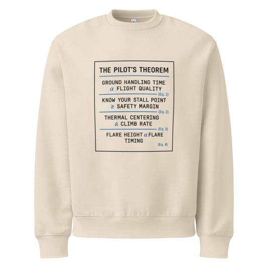 LAUNCH & FLIGHT CO. Dust / S Pilot’s Theorem Sweatshirt | Comfortable at Any Angle of Attack