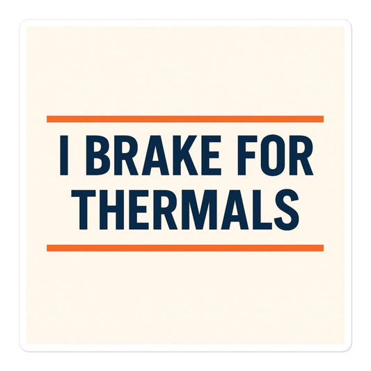 LAUNCH & FLIGHT CO. STICKER 5.5″×5.5″ Brake for Thermals | Paragliding Sticker