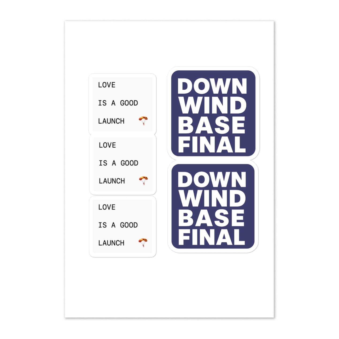 LAUNCH & FLIGHT CO. STICKER Good Launches/Landings Sticker Sheet