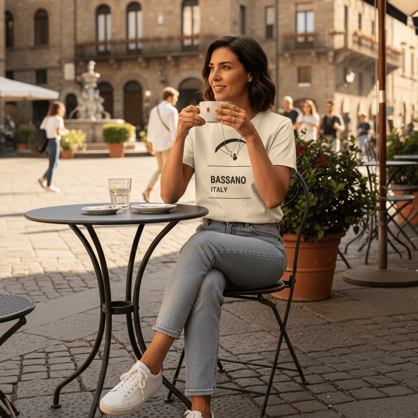 LAUNCH & FLIGHT CO. T-SHIRT BASSANO / ITALY — BAUHAUS PILOT TEE