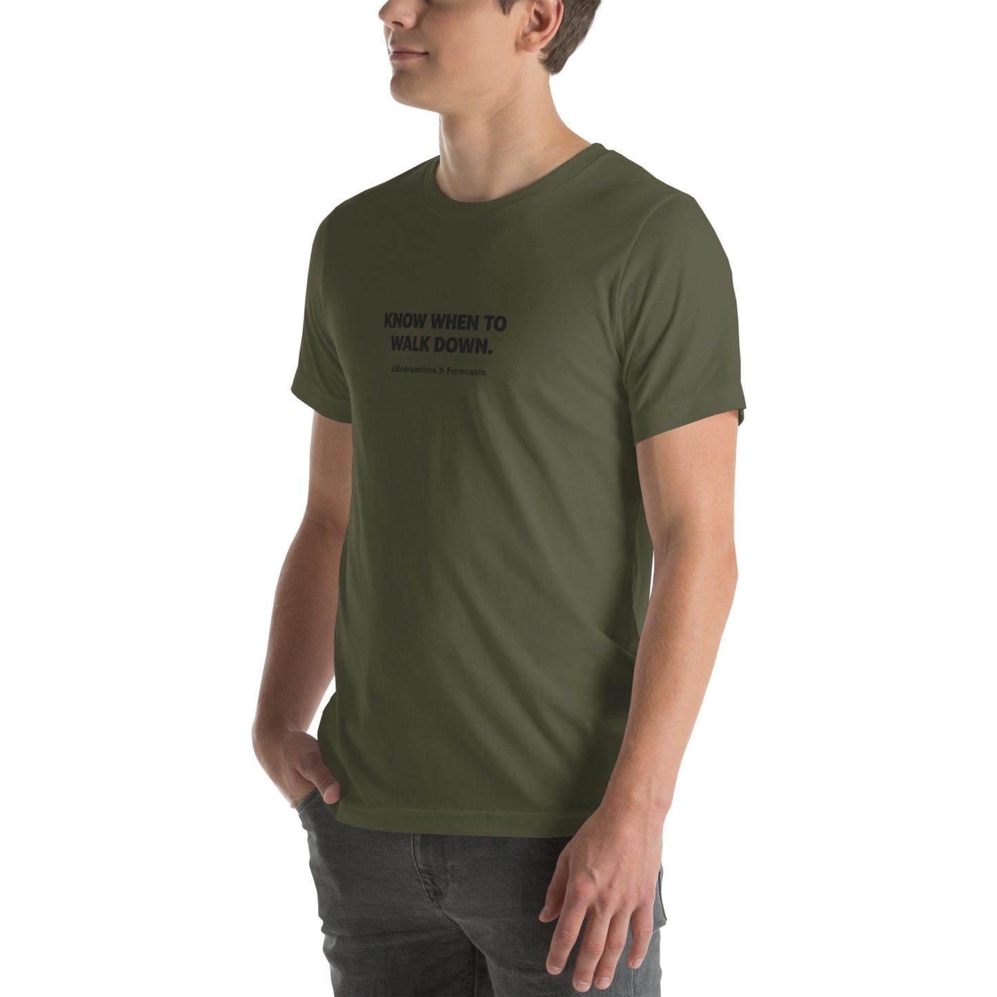 LAUNCH & FLIGHT CO. T-SHIRT Know When to Walk Down Paragliding T-Shirt | Pilot Wisdom Tee
