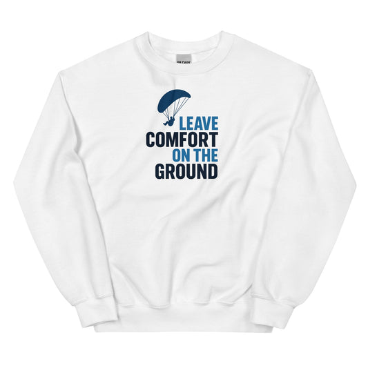 LAUNCH & FLIGHT CO. White / M Leave Comfort on the Ground | Paragliding Sweatshirt