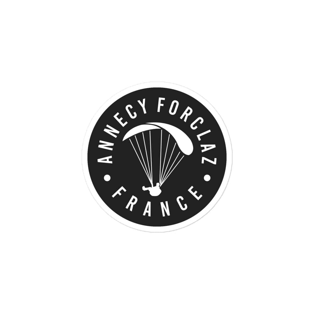 Launch & Flight Co. 3″×3″ Annecy | Alpine Nights – Black Vinyl Sticker
