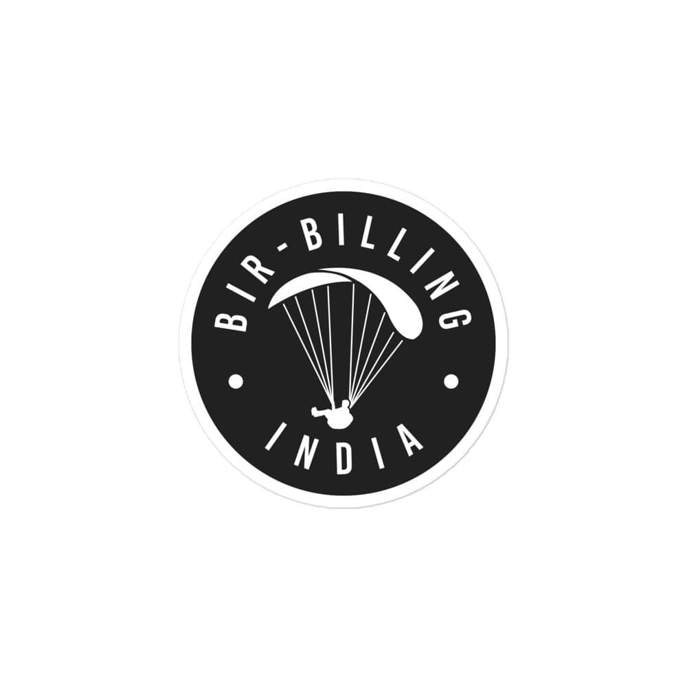 Bir Billing Black Paragliding Sticker | Matte Vinyl Decal for Pilots ...