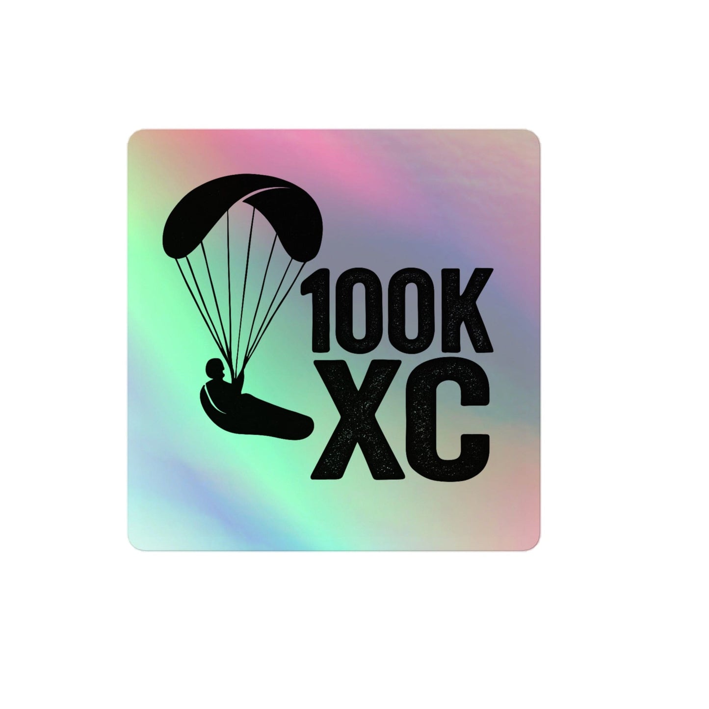 LAUNCH & FLIGHT CO. 4″×4″ 100K XC Holographic Sticker | Shine Like You Fly