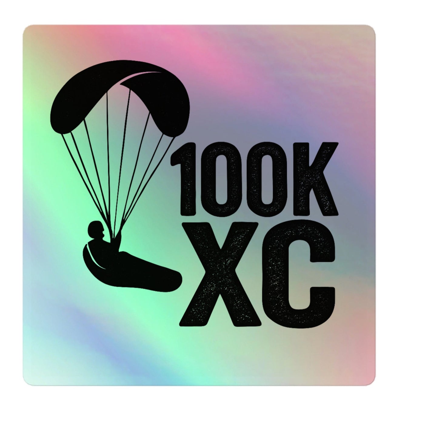 LAUNCH & FLIGHT CO. 5.5″×5.5″ 100K XC Holographic Sticker | Shine Like You Fly