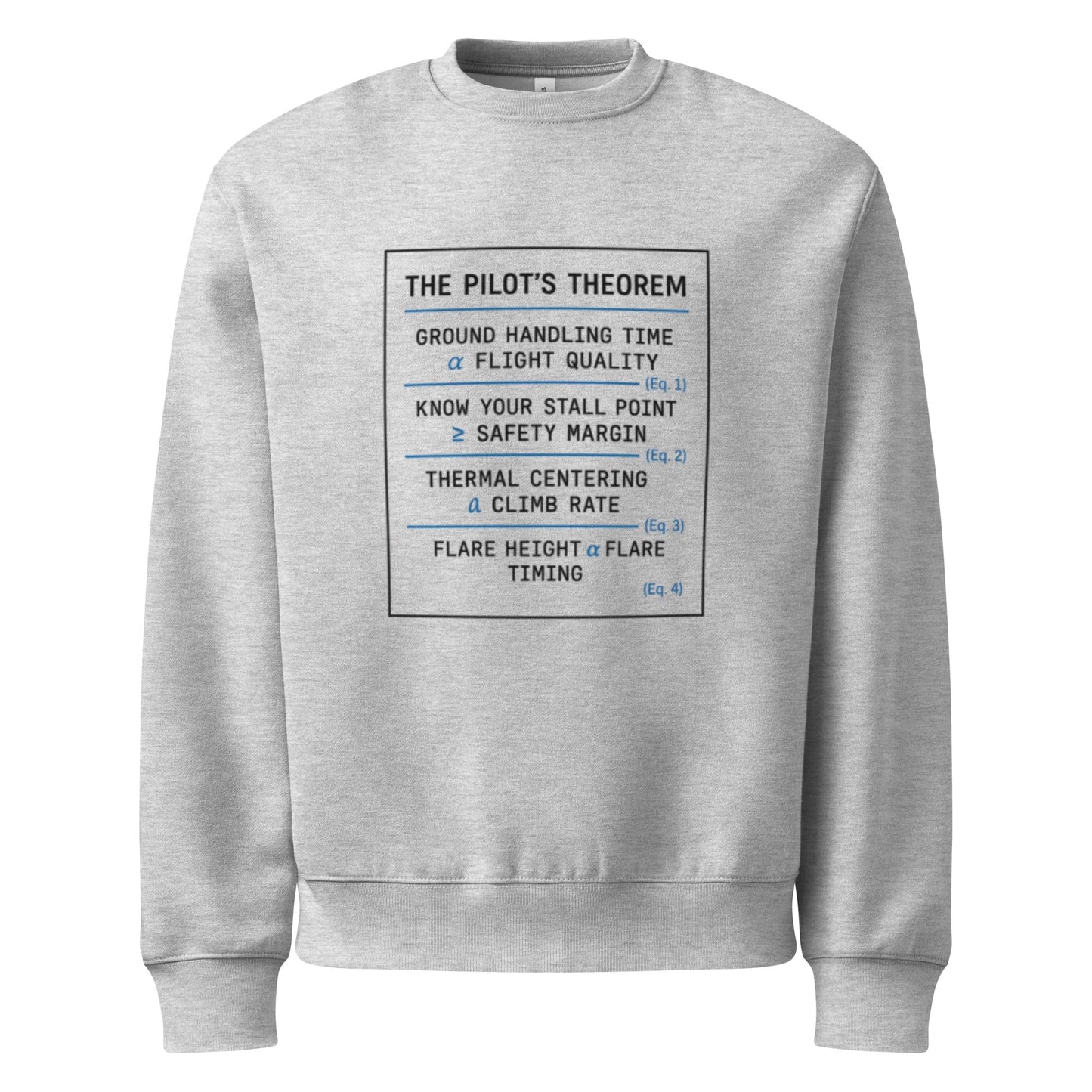 LAUNCH & FLIGHT CO. Athletic Heather / S Pilot’s Theorem Sweatshirt | Comfortable at Any Angle of Attack