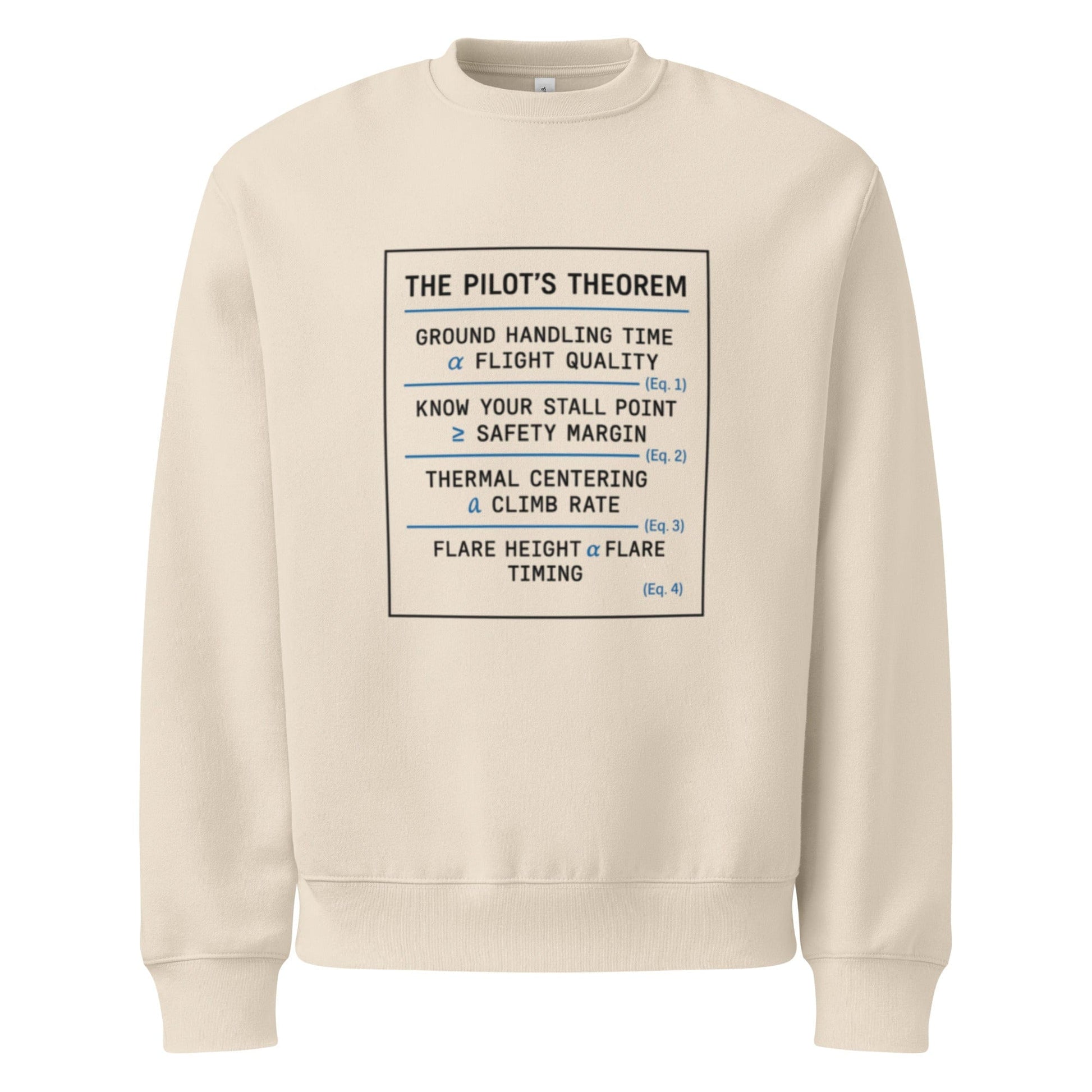LAUNCH & FLIGHT CO. Dust / S Pilot’s Theorem Sweatshirt | Comfortable at Any Angle of Attack