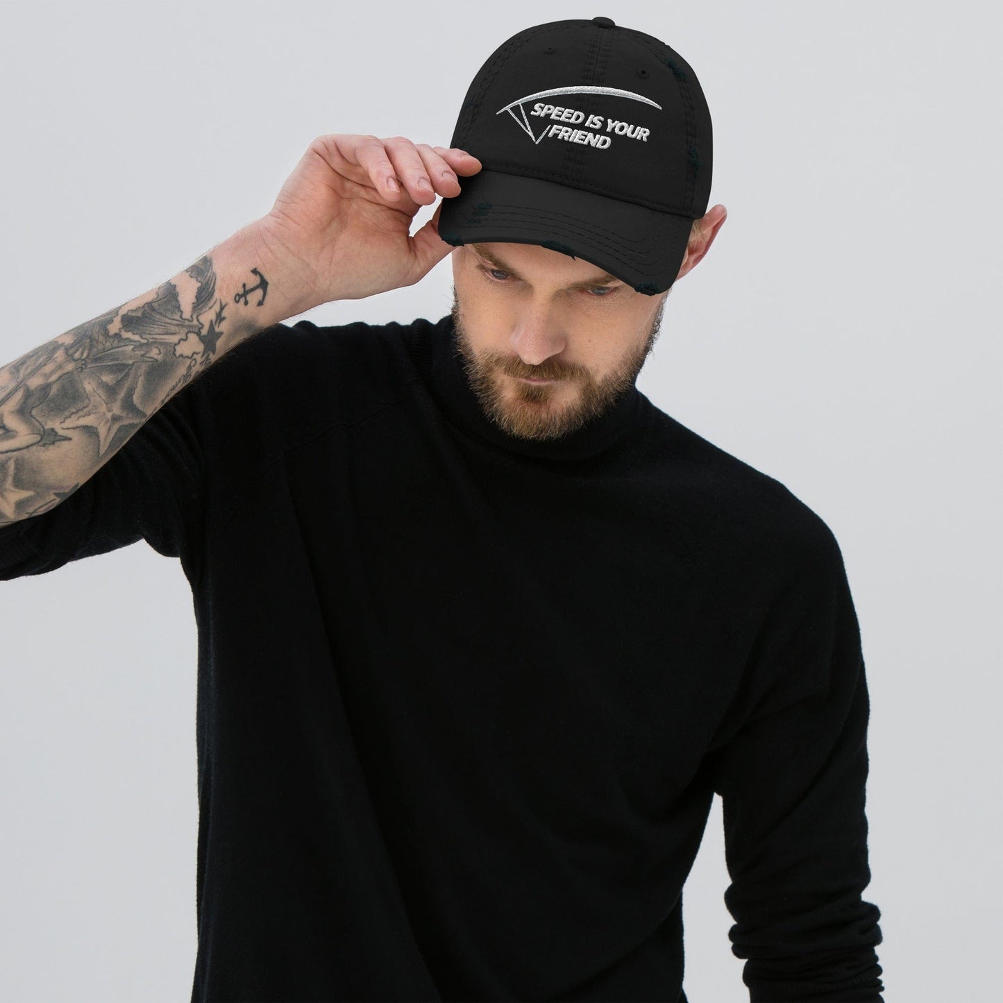 LAUNCH & FLIGHT CO. EMBROIDERY Black Speed Is Your Friend | Trim Fast, Think Slow