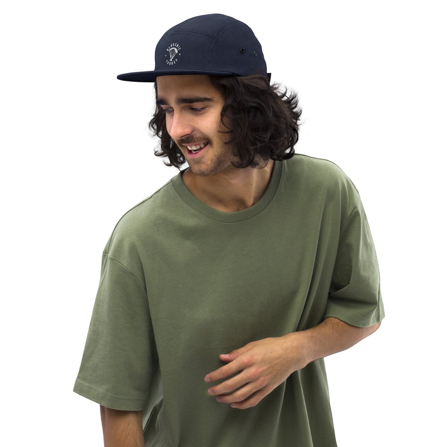 LAUNCH & FLIGHT CO. EMBROIDERY Navy Ölüdeniz Camper Cap | Lift Meets Leisure