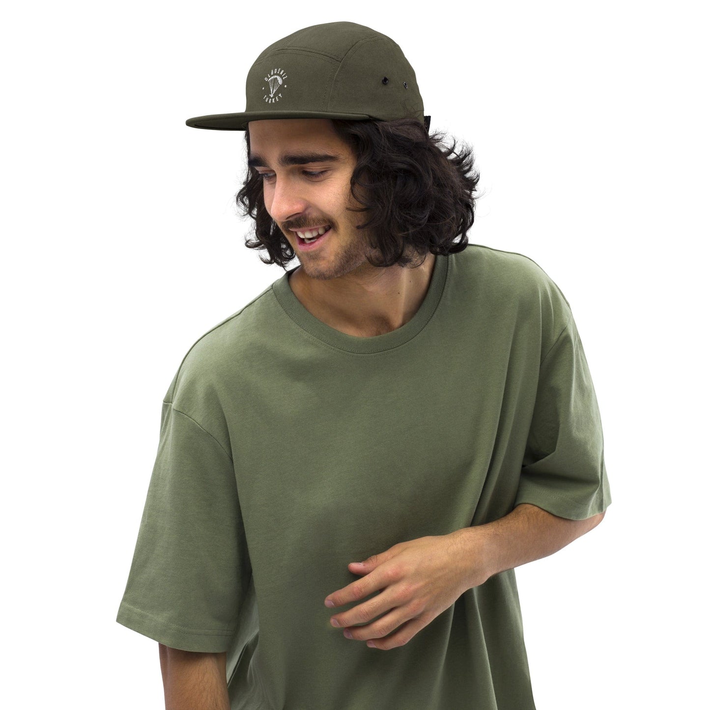 LAUNCH & FLIGHT CO. EMBROIDERY Olive Ölüdeniz Camper Cap | Lift Meets Leisure