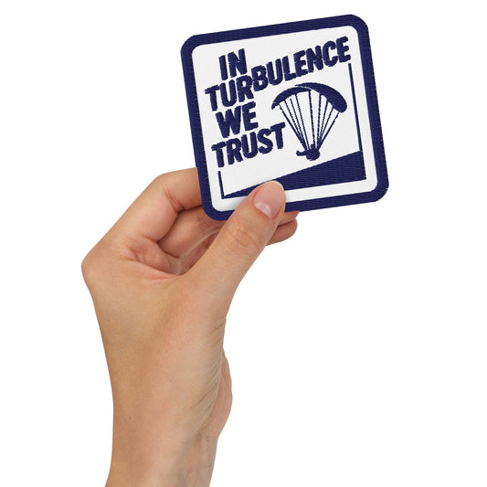LAUNCH & FLIGHT CO. EMBROIDERY-PATCH In Turbulence We Trust Patch | Certified Bumpy Edition