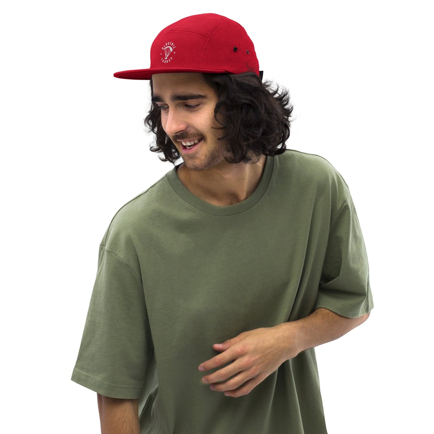 LAUNCH & FLIGHT CO. EMBROIDERY Red Ölüdeniz Camper Cap | Lift Meets Leisure