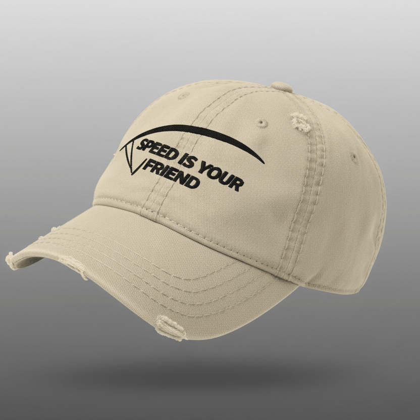 LAUNCH & FLIGHT CO. EMBROIDERY Speed Is Your Friend | Trim Fast, Think Slow