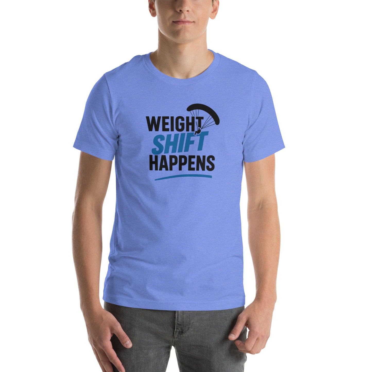 LAUNCH & FLIGHT CO. Heather Columbia Blue / XS Weight Shift Happens | Stay Centered