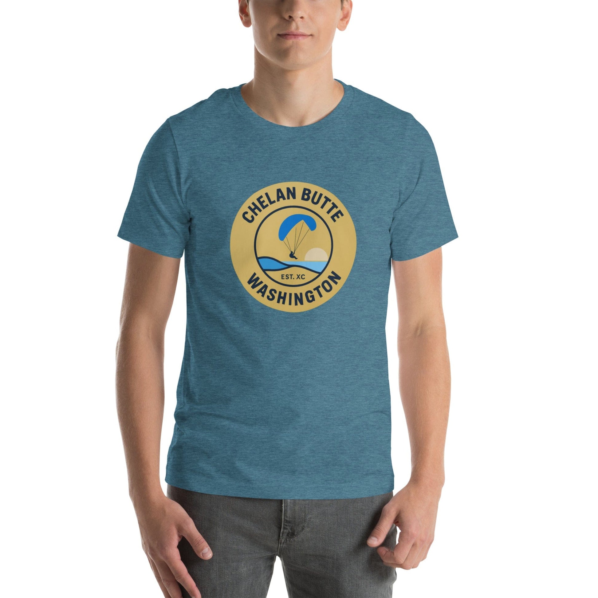 LAUNCH & FLIGHT CO. Heather Deep Teal / S Chelan Butte | Thermal Capital Tee