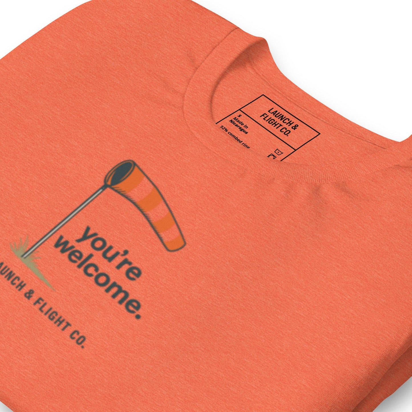 LAUNCH & FLIGHT CO. Heather Orange / S You’re Welcome | Wind-Reading Certified