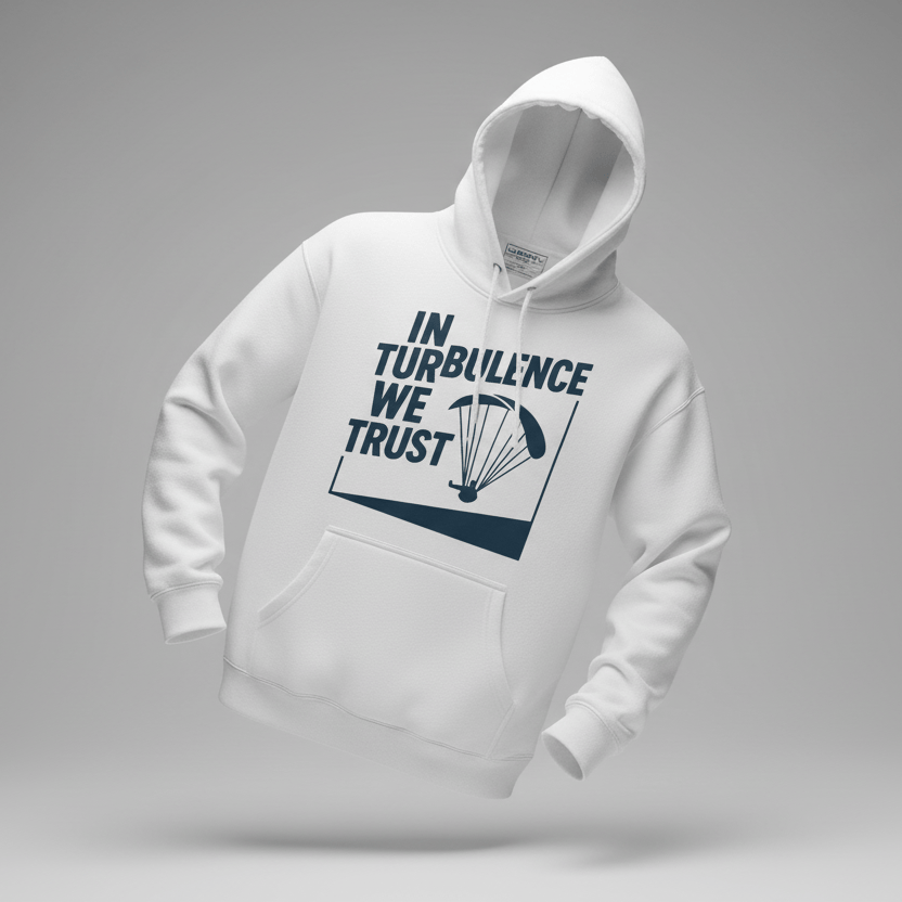 LAUNCH & FLIGHT CO. In Turbulence We Trust Hoodie | Because Smooth Air’s Overrated