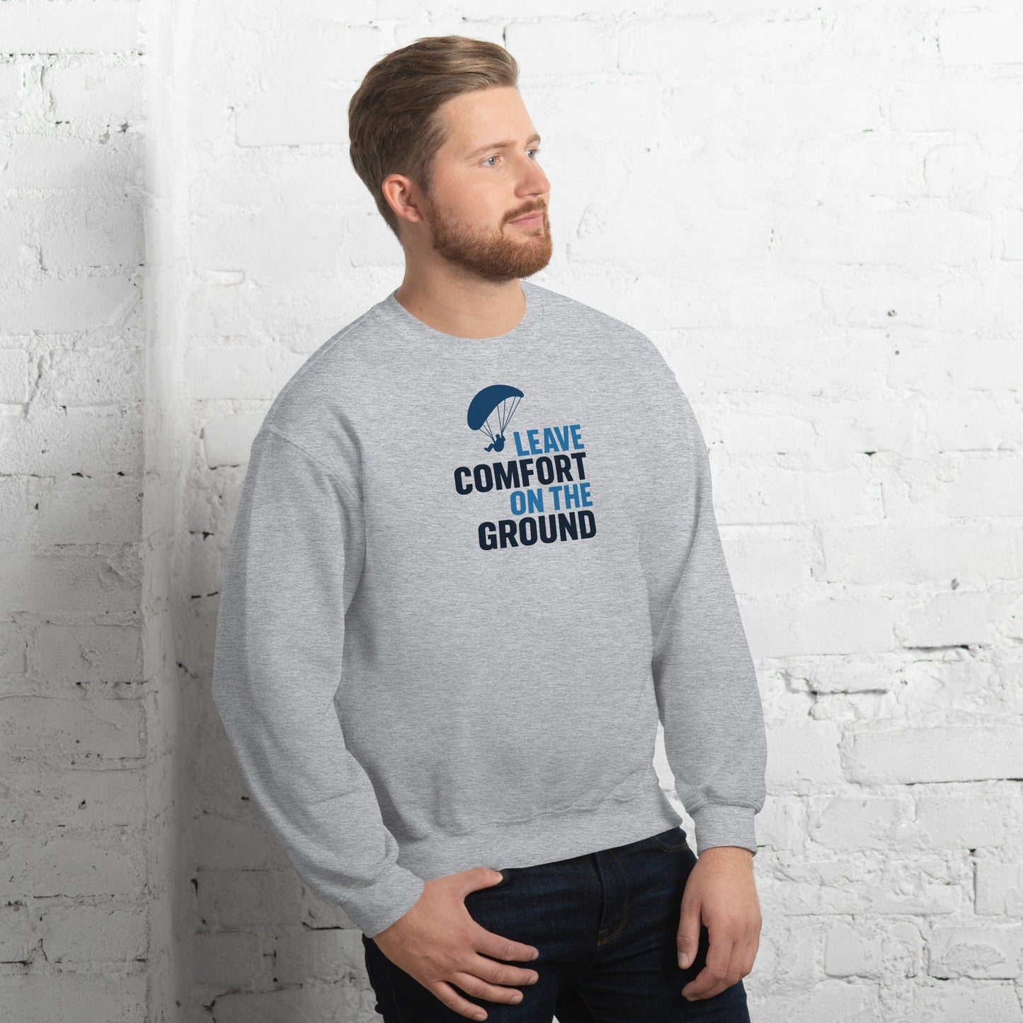 LAUNCH & FLIGHT CO. Leave Comfort on the Ground | Paragliding Sweatshirt