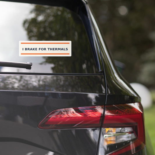 LAUNCH & FLIGHT CO. STICKER 15″×3.75″ Brake for Thermals | Paragliding Sticker