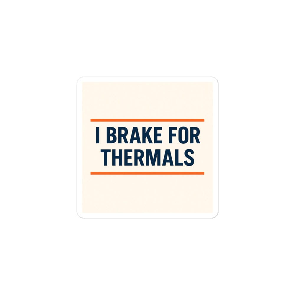 LAUNCH & FLIGHT CO. STICKER 3″×3″ Brake for Thermals | Paragliding Sticker