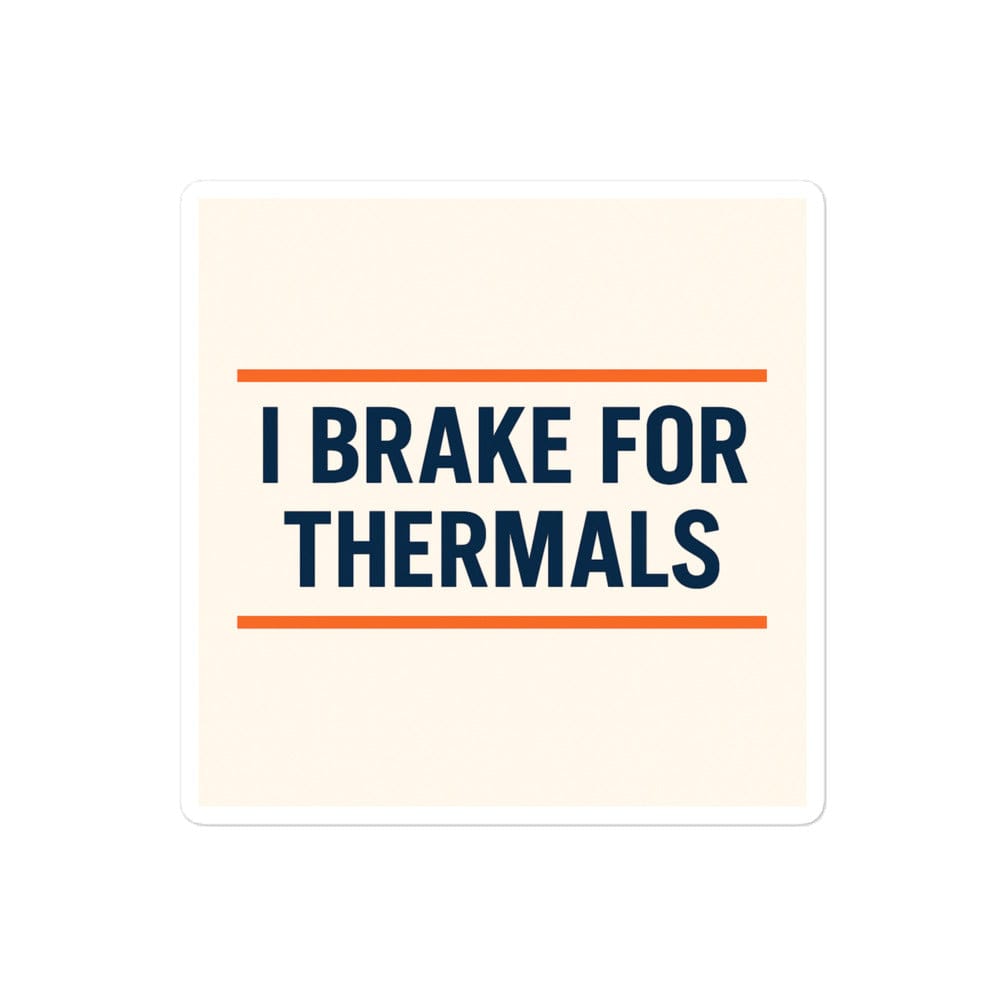 LAUNCH & FLIGHT CO. STICKER 4″×4″ Brake for Thermals | Paragliding Sticker