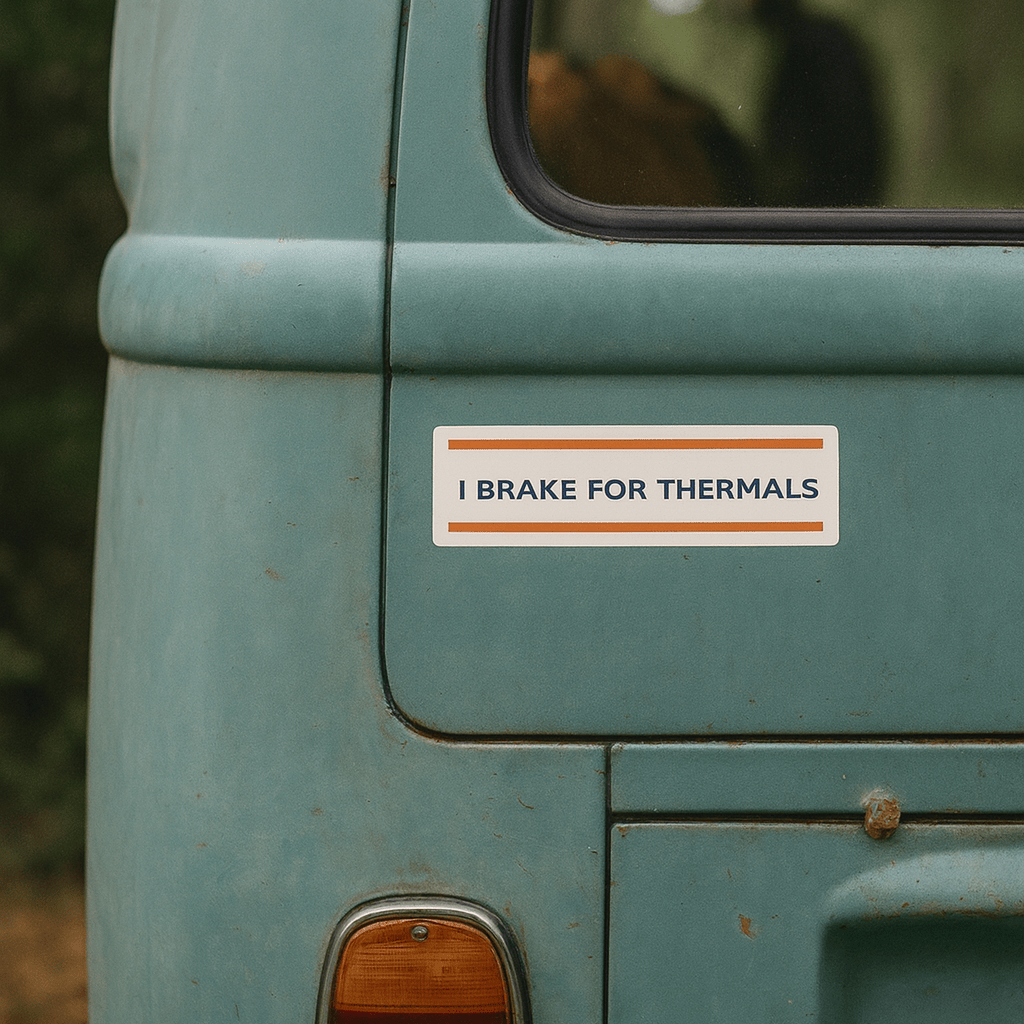 LAUNCH & FLIGHT CO. STICKER Brake for Thermals | Paragliding Sticker