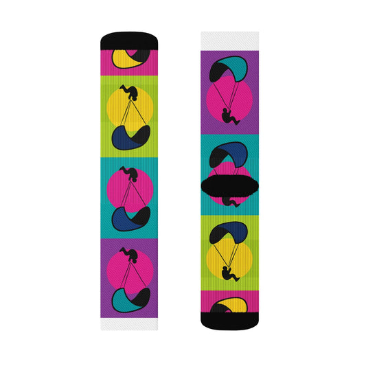 LAUNCH & FLIGHT CO. SUBLIMATION L “Pop Flight” Crew Socks