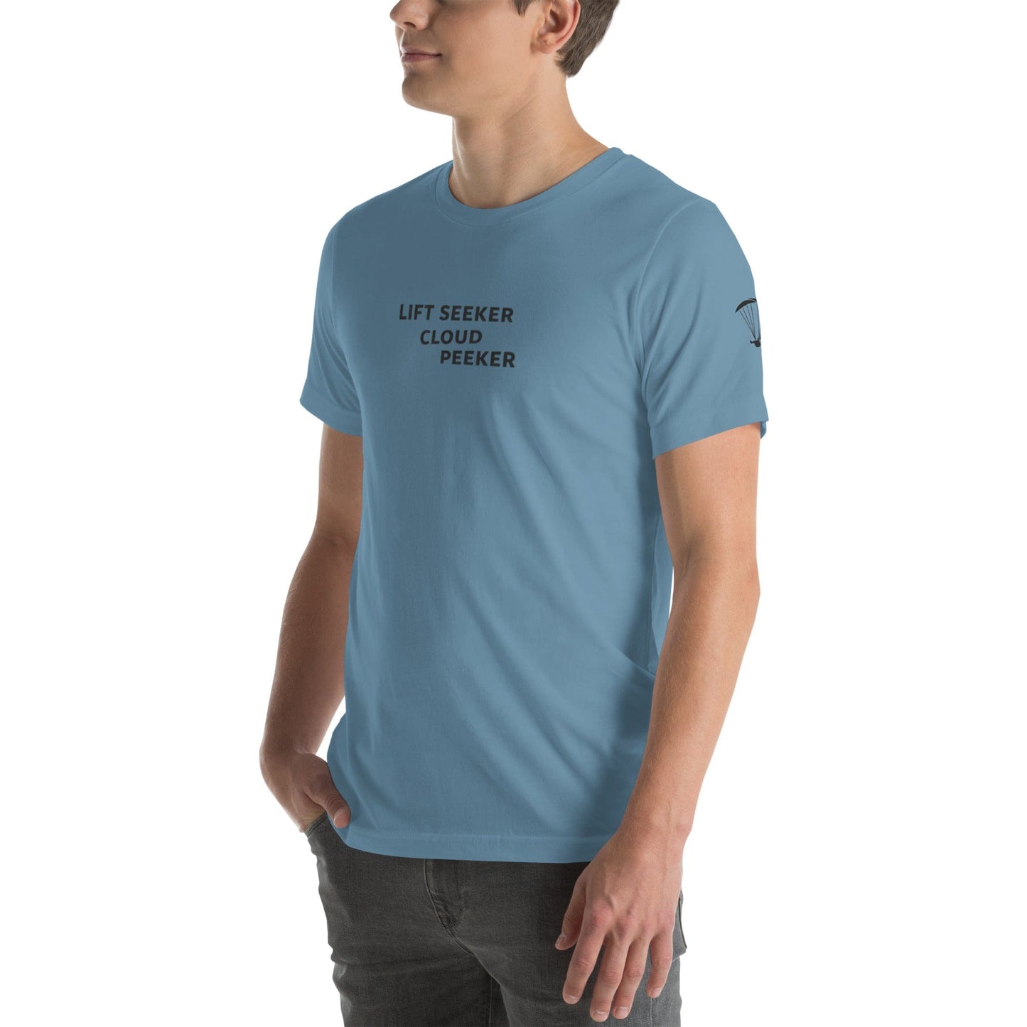LAUNCH & FLIGHT CO. T-SHIRT Lift Seeker / Cloud Peeker Tee | For pilots who don’t stop climbing when the ridge ends
