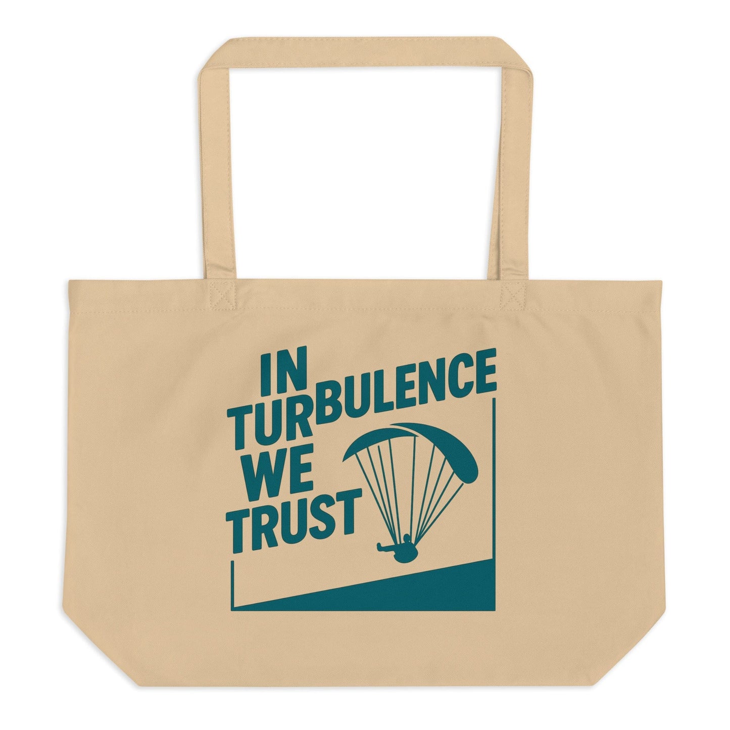 LAUNCH & FLIGHT CO. T-SHIRT Oyster In Turbulence We Trust | Organic Cotton Tote