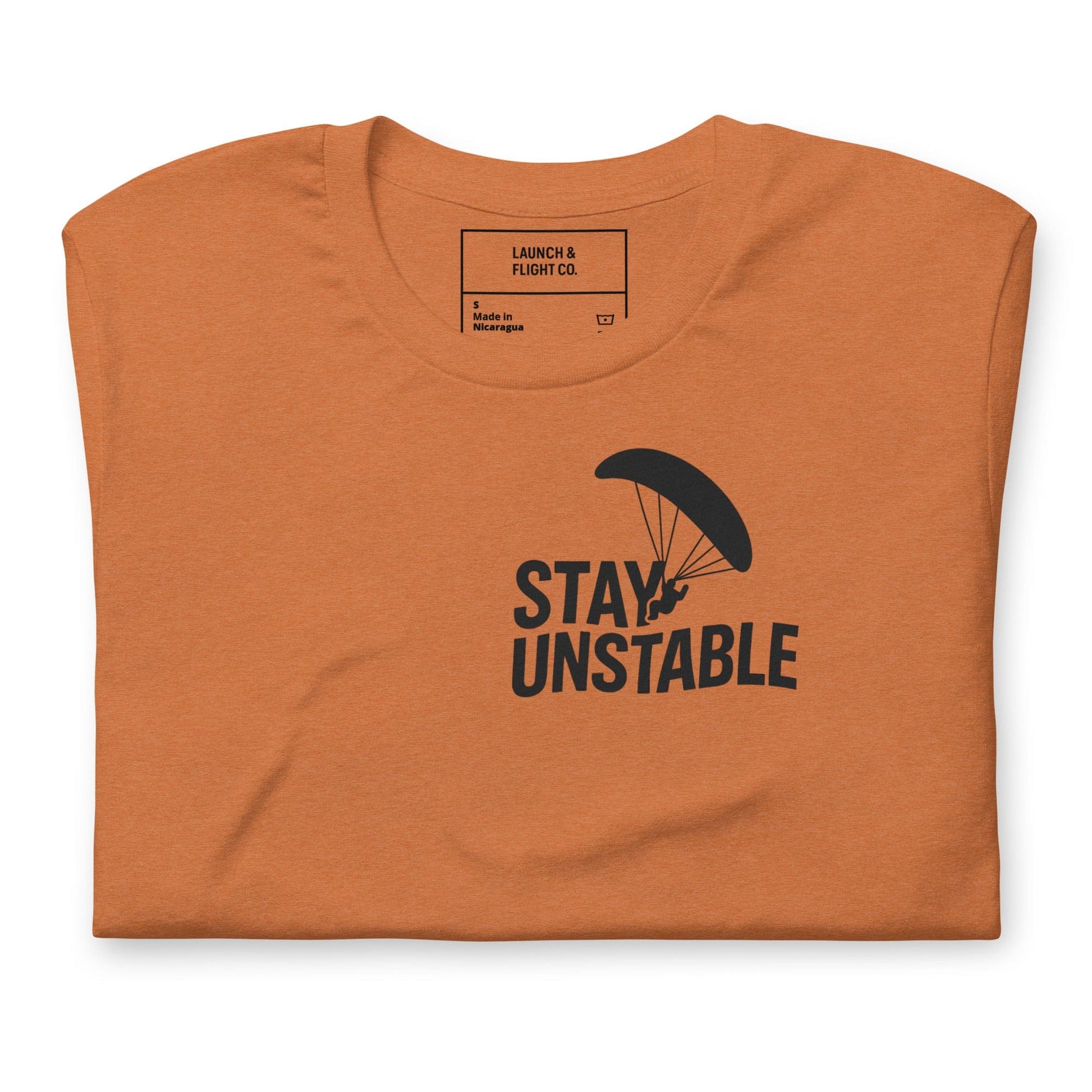 LAUNCH & FLIGHT CO. T-SHIRT Stay Unstable | Trimmed for Lift