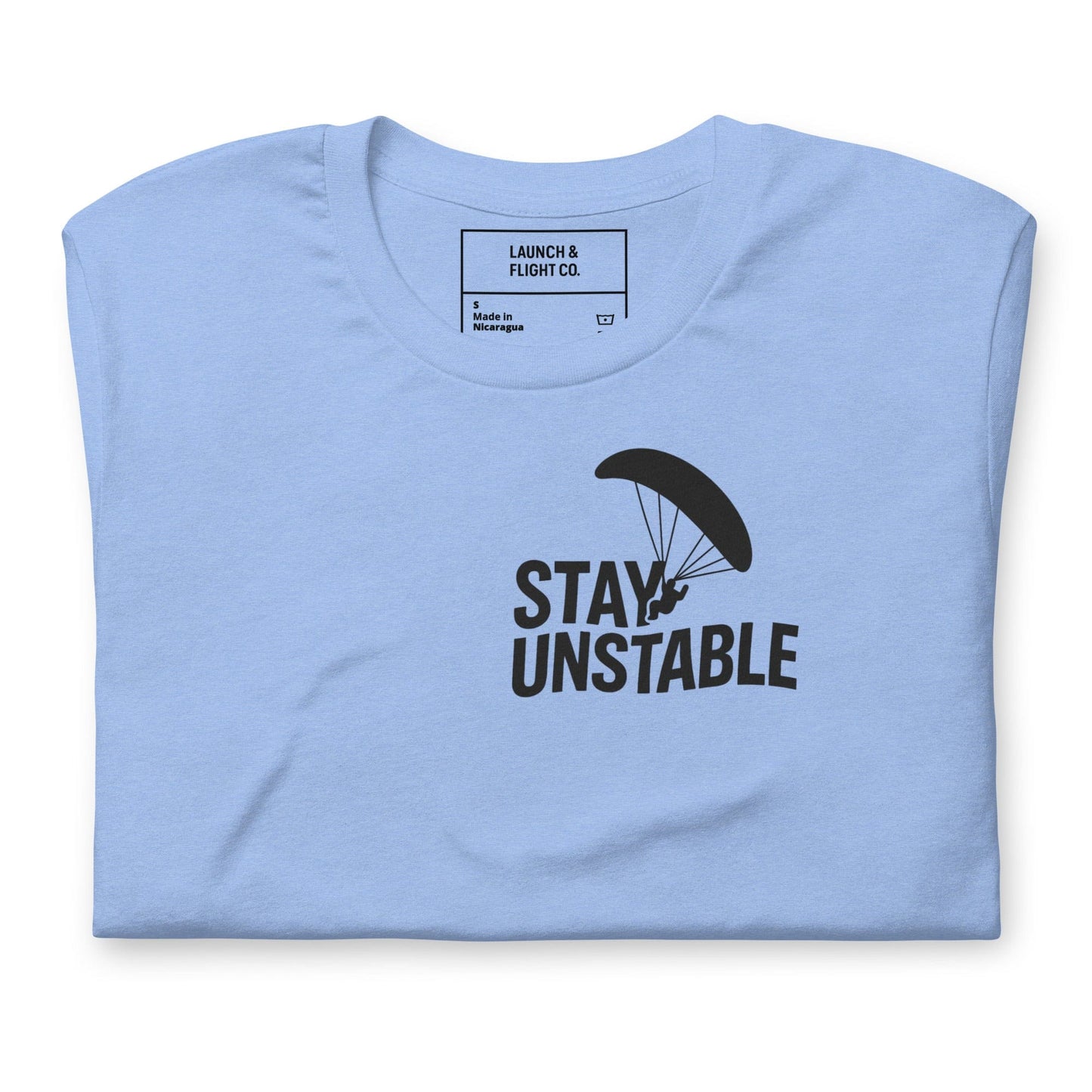 LAUNCH & FLIGHT CO. T-SHIRT Stay Unstable | Trimmed for Lift