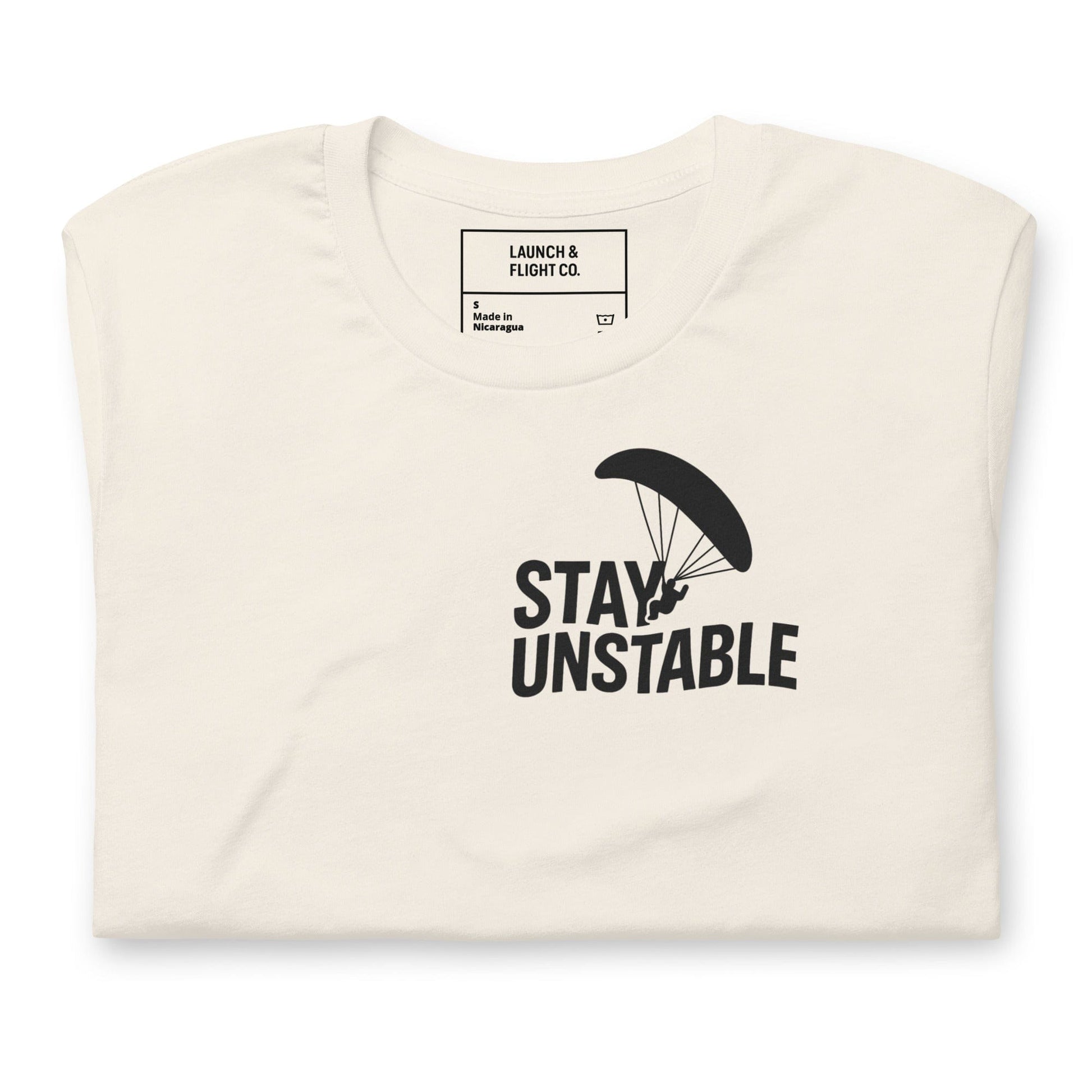 LAUNCH & FLIGHT CO. T-SHIRT Stay Unstable | Trimmed for Lift