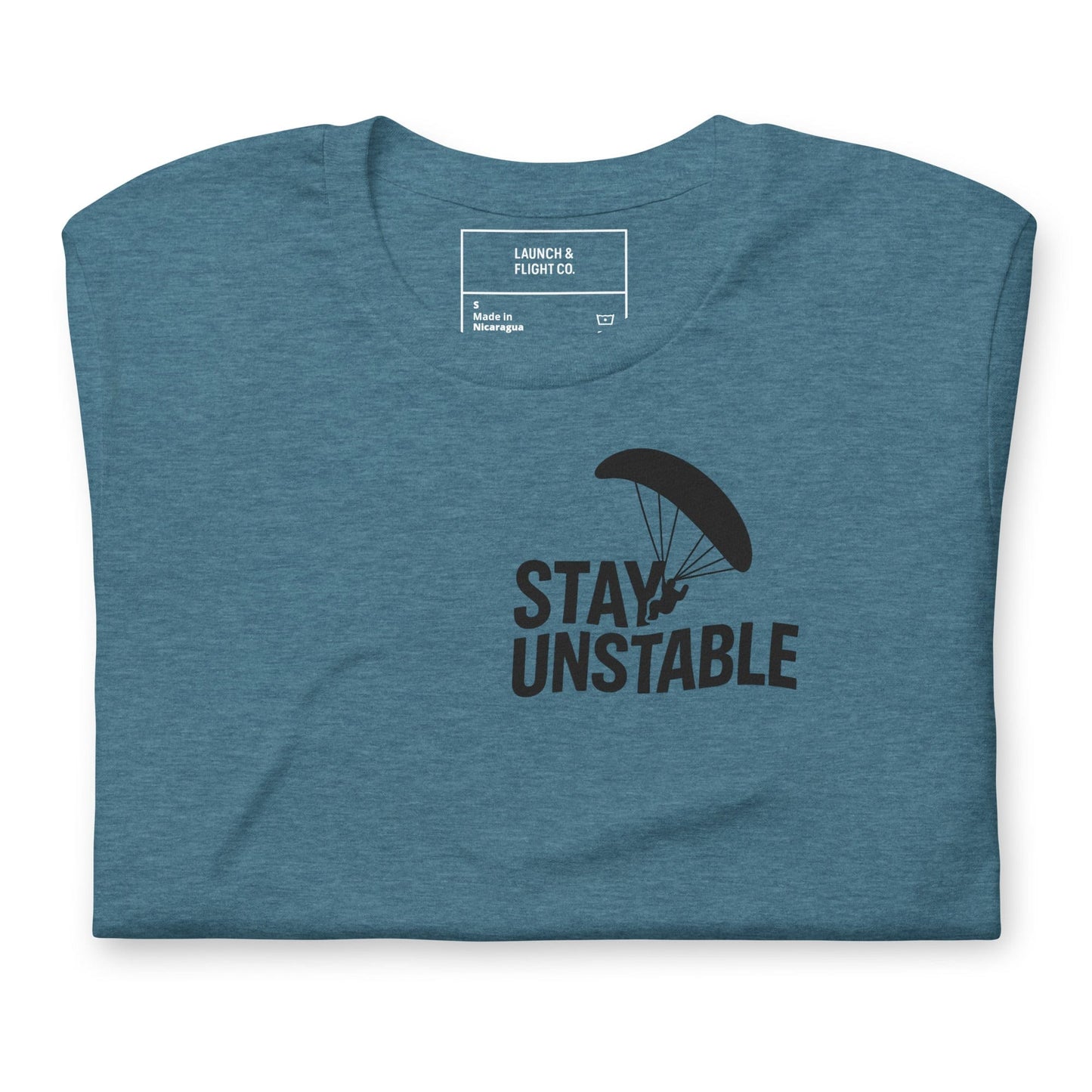 LAUNCH & FLIGHT CO. T-SHIRT Stay Unstable | Trimmed for Lift