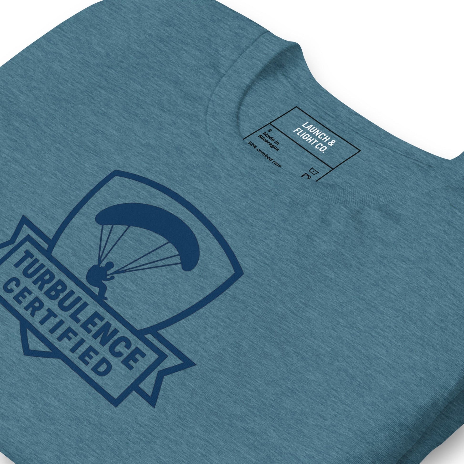 LAUNCH & FLIGHT CO. T-SHIRT Turbulence Certified | Paragliding T-Shirt